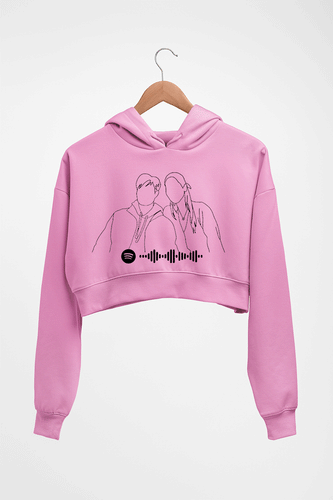 Spotify Crop HOODIE FOR WOMEN-Light Baby Pink-Ektarfa.online