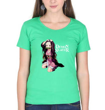 Load image into Gallery viewer, Demon Slayer T-Shirt for Women-flag green-Ektarfa.online
