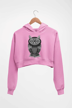 Load image into Gallery viewer, Owl Crop HOODIE FOR WOMEN-Light Baby Pink-Ektarfa.online
