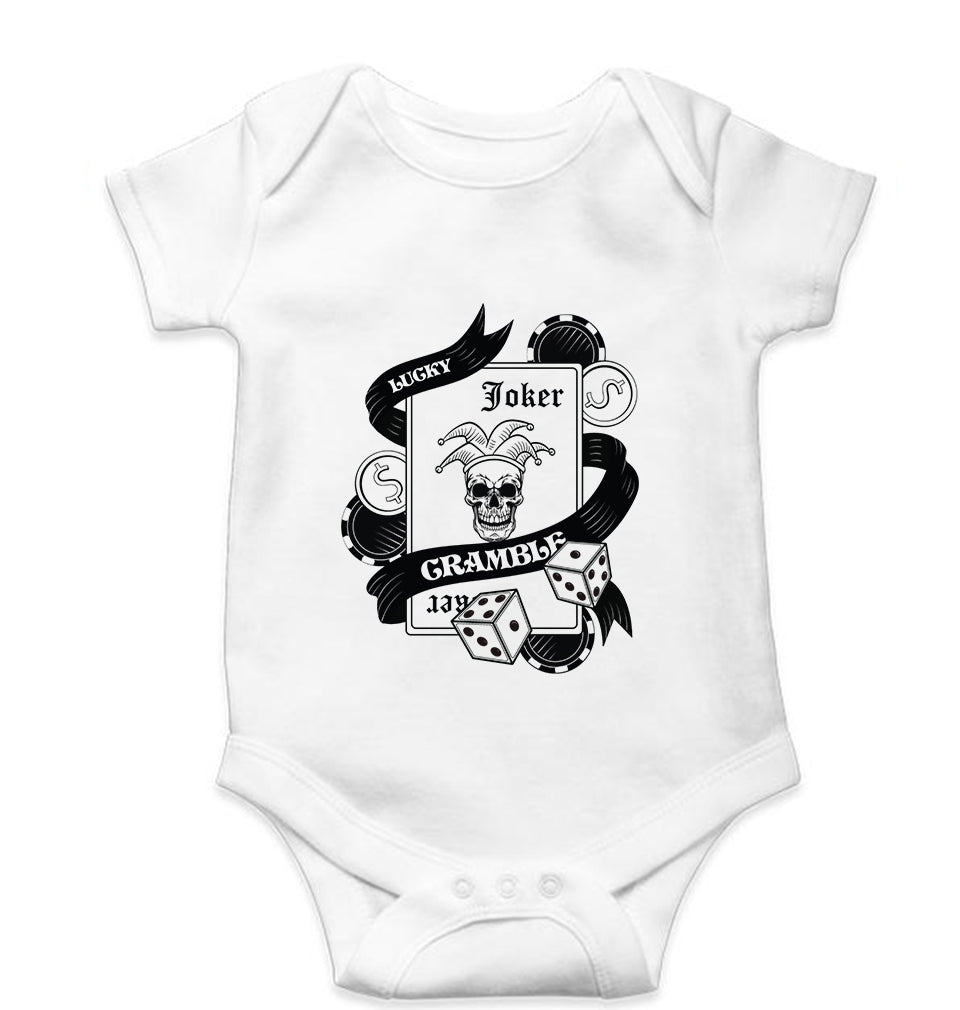 Joker Card Poker Kids Romper For Baby Boy/Girl-White-Ektarfa.online