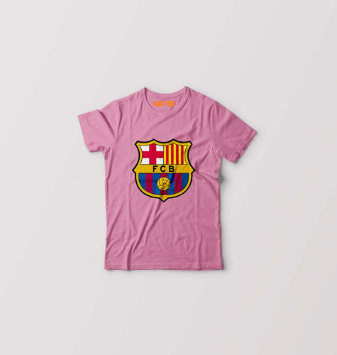Barcelona Kids T-Shirt for Boy/Girl-Pink-Ektarfa.online