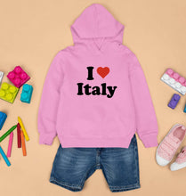 Load image into Gallery viewer, I Love Italy Kids Hoodie for Boy/Girl-Light Baby Pink-Ektarfa.online
