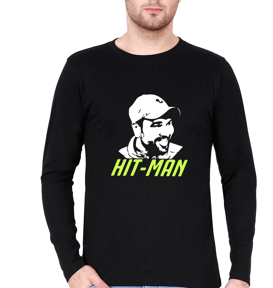 Rohit Sharma Full Sleeves T-Shirt for Men-Black-Ektarfa.online