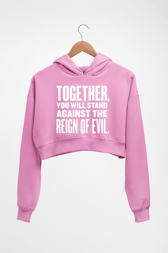 Reign-of-evil Crop HOODIE FOR WOMEN-Light Baby Pink-Ektarfa.online
