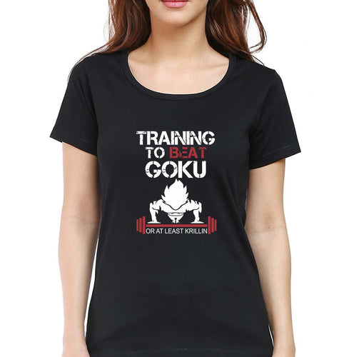 Goku Gym T-Shirt for Women-Black-Ektarfa.online