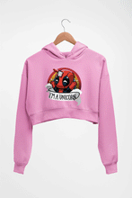 Load image into Gallery viewer, Deadpool Unicorn Crop HOODIE FOR WOMEN-Light Baby Pink-Ektarfa.online
