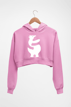 Load image into Gallery viewer, Hippo Dolphin Hug Crop HOODIE FOR WOMEN-Light Baby Pink-Ektarfa.online

