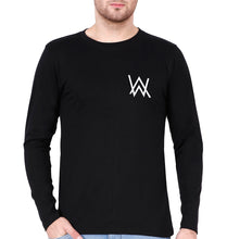 Load image into Gallery viewer, Alan Walker Logo Full Sleeves T-Shirt for Men-Black-Ektarfa.online
