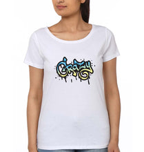 Load image into Gallery viewer, Graffiti Crazy T-Shirt for Women-White-Ektarfa.online
