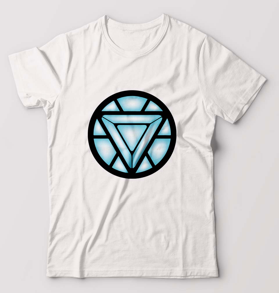 ARC REACTOR Iron Man Superhero T-Shirt for Men-White-Ektarfa.online