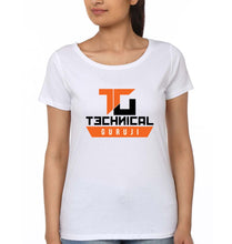 Load image into Gallery viewer, Technical Guruji(Gaurav Chaudhary) T-Shirt for Women-White-Ektarfa.online
