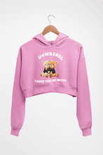 Load image into Gallery viewer, Domrebel Bear Crop HOODIE FOR WOMEN-Light Baby Pink-Ektarfa.online
