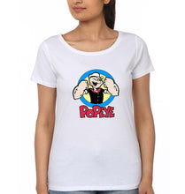 Load image into Gallery viewer, Popeye T-Shirt for Women-White-Ektarfa.online
