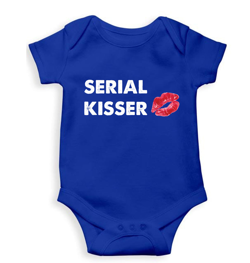 Serial Kisser Kids Romper For Baby Boy/Girl-Royal Blue-Ektarfa.online