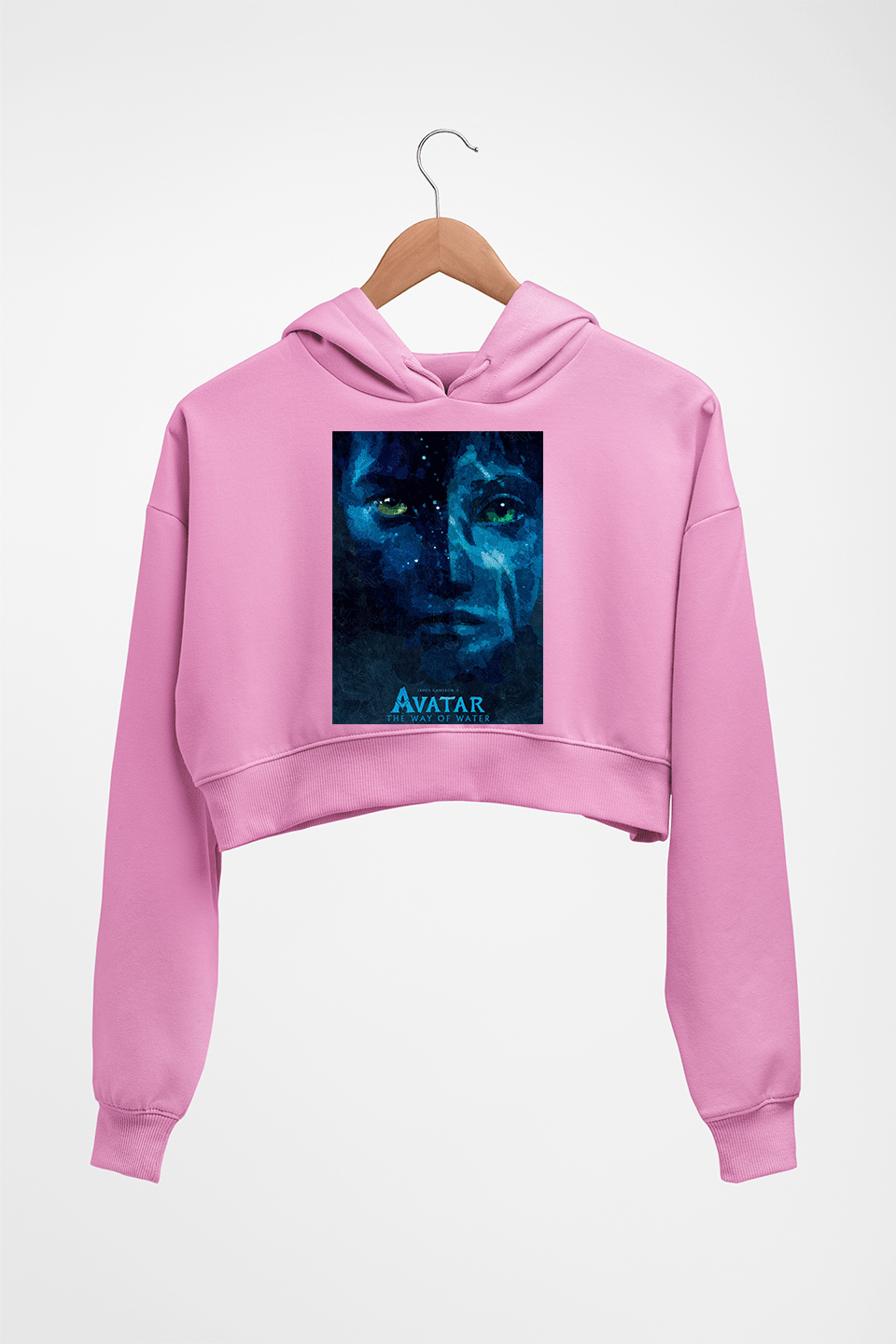 Avatar Crop HOODIE FOR WOMEN-Light Baby Pink-Ektarfa.online
