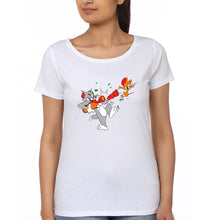 Load image into Gallery viewer, Tom and Jerry T-Shirt for Women-White-Ektarfa.online
