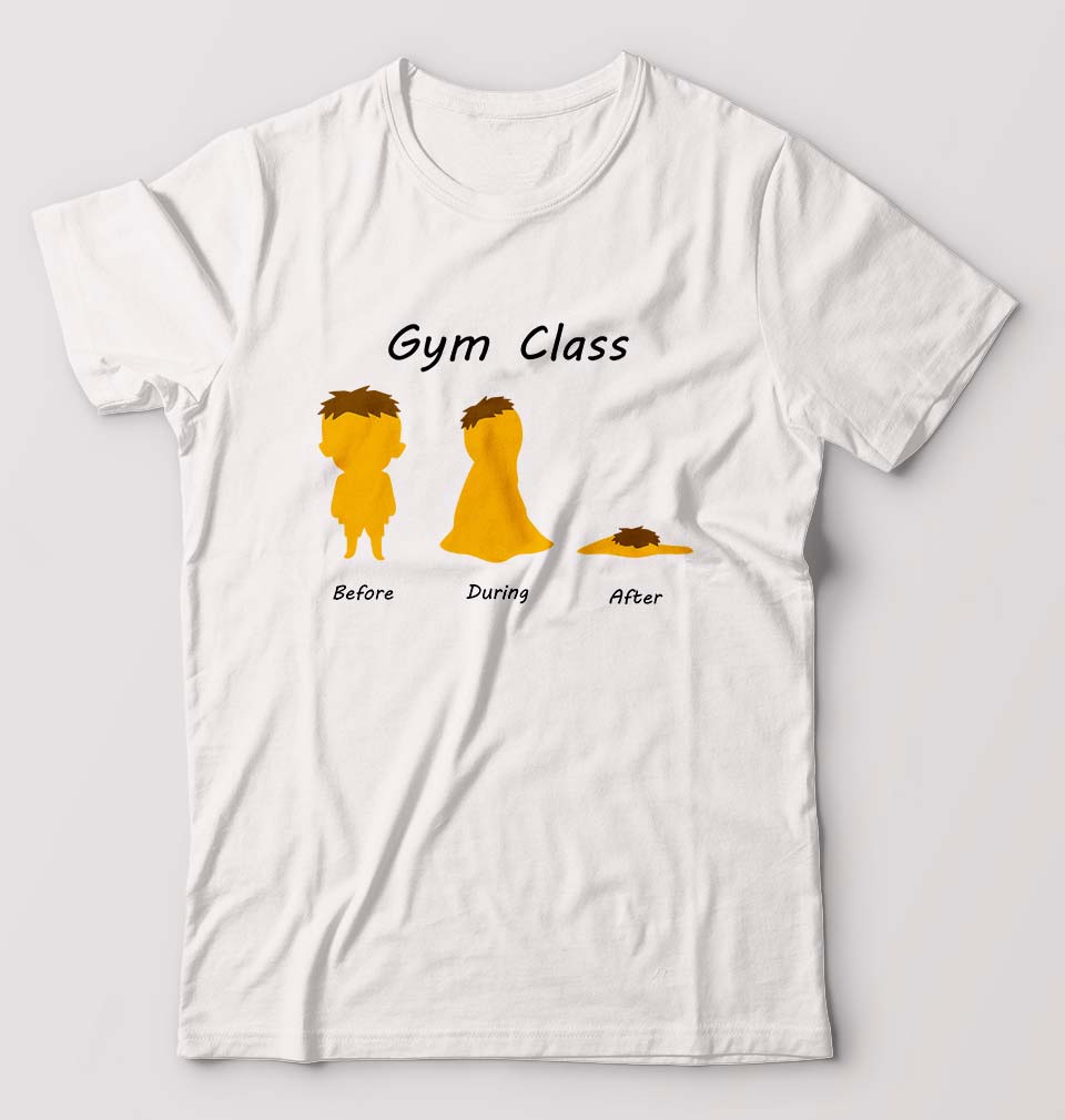 Gym Funny T-Shirt for Men-White-Ektarfa.online
