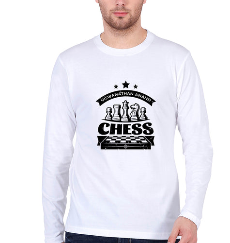 Viswanathan Anand Chess Full Sleeves T-Shirt for Men-White-Ektarfa.online