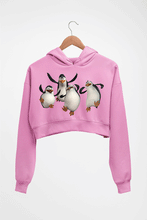 Load image into Gallery viewer, Penguins of Madagascar Crop HOODIE FOR WOMEN-Light Baby Pink-Ektarfa.online
