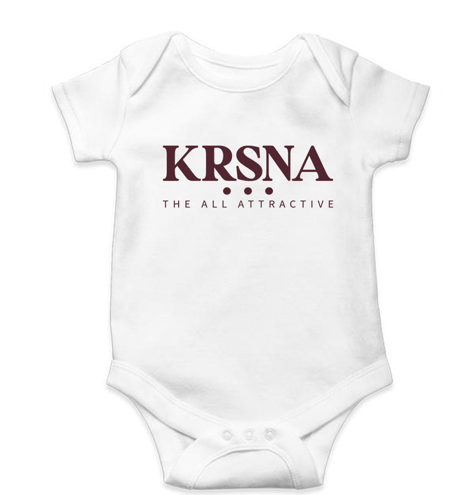 Krsna Kids Romper For Baby Boy/Girl-White-Ektarfa.online