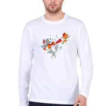 Load image into Gallery viewer, Tom and Jerry Full Sleeves T-Shirt for Men-White-Ektarfa.online
