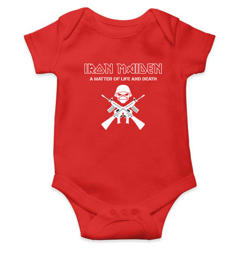 Iron Maiden Kids Romper For Baby Boy/Girl-0-5 Months(18 Inches)-RED-Ektarfa.online