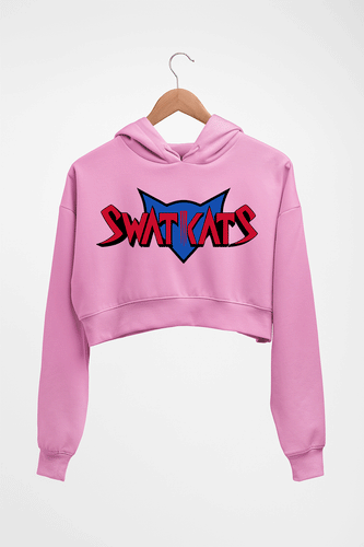 Swat Kats Crop HOODIE FOR WOMEN-Light Baby Pink-Ektarfa.online