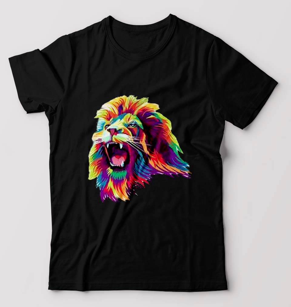 Lion T-Shirt for Men-Black-Ektarfa.online