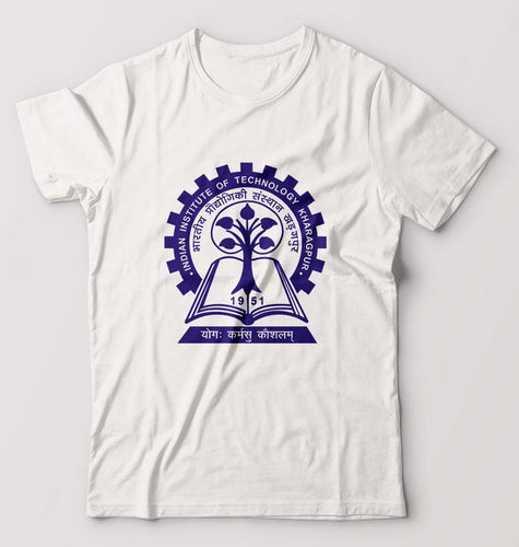 IIT Kharagpur T-Shirt for Men-S(38 Inches)-White-Ektarfa.online