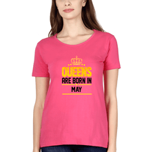 Load image into Gallery viewer, Queens Are Born In May T-Shirt for Women-Pink-Ektarfa.online
