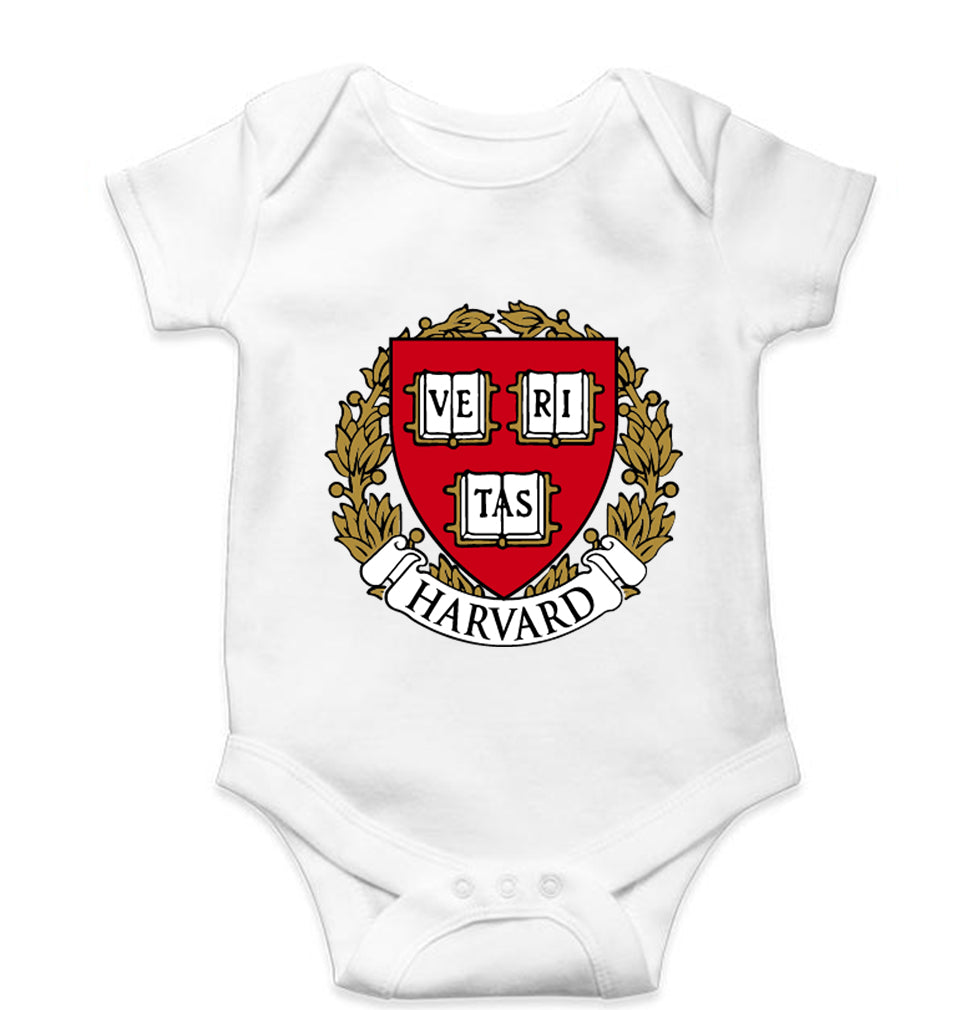 Harvard University Kids Romper For Baby Boy/Girl-0-5 Months(18 Inches)-White-Ektarfa.online