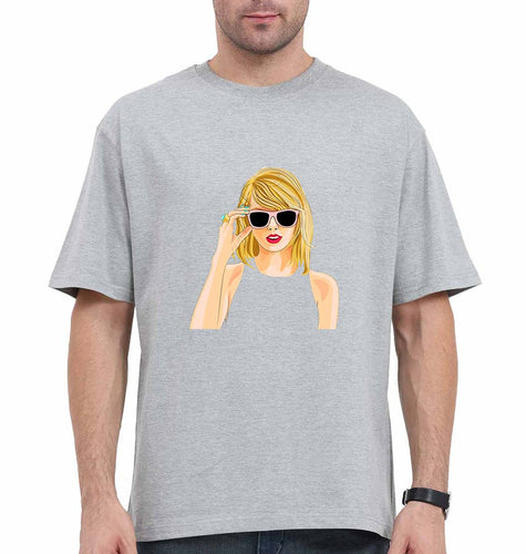 Taylor Swift Oversized T-Shirt for Men-Grey-Ektarfa.online