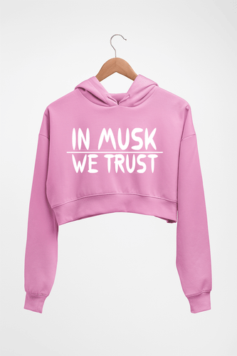 Elon Musk Crop HOODIE FOR WOMEN-Light Baby Pink-Ektarfa.online