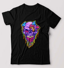 Load image into Gallery viewer, Trippy Psychedelic Skull T-Shirt for Men-Black-Ektarfa.online
