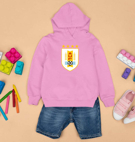 Uruguay Football Kids Hoodie for Boy/Girl-Light Baby Pink-Ektarfa.online