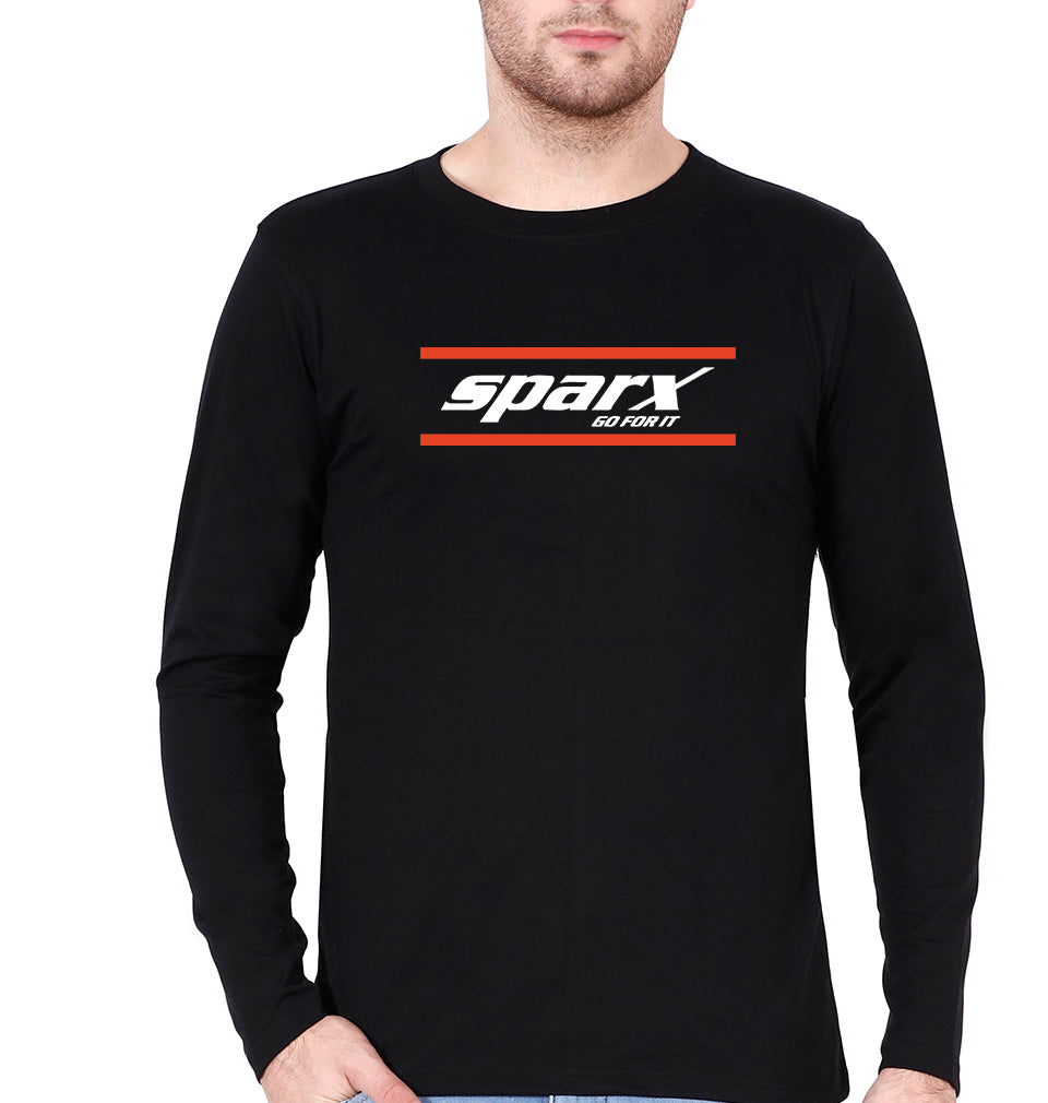 Sparx Full Sleeves T-Shirt for Men-Black-Ektarfa.online