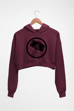 Load image into Gallery viewer, Thor Superhero Crop HOODIE FOR WOMEN-Maroon-Ektarfa.online
