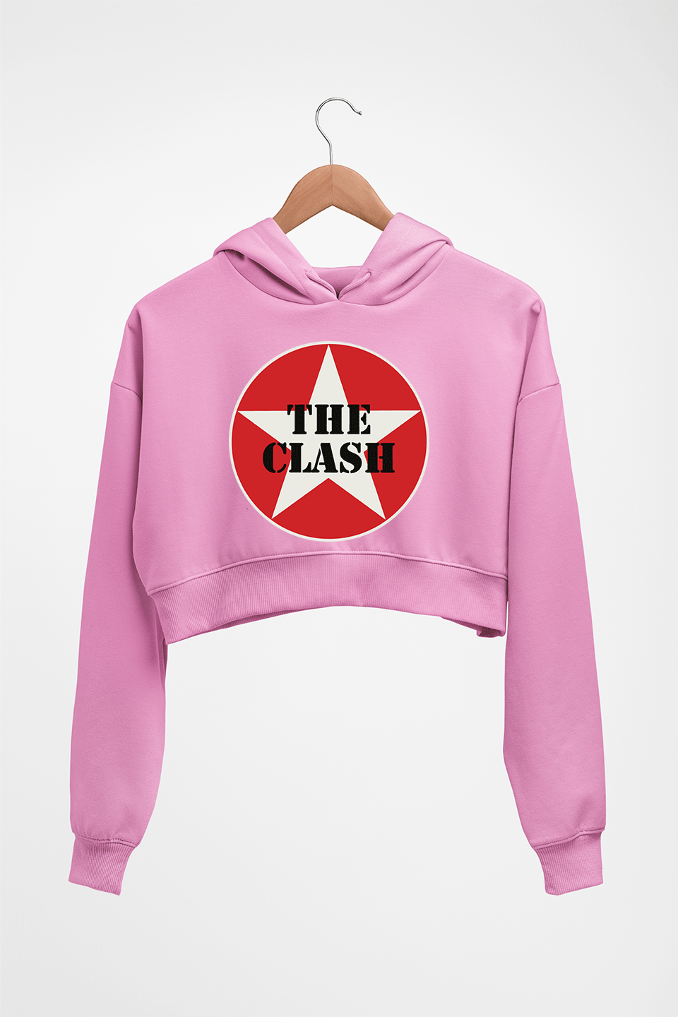 The Clash Crop HOODIE FOR WOMEN-Light Baby Pink-Ektarfa.online