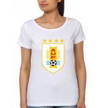 Load image into Gallery viewer, Uruguay Football T-Shirt for Women-White-Ektarfa.online
