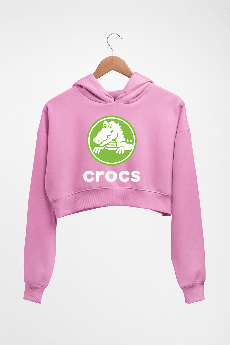 Crocs Crop HOODIE FOR WOMEN-Light Baby Pink-Ektarfa.online