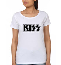 Load image into Gallery viewer, Kiss Rock Band T-Shirt for Women-White-Ektarfa.online

