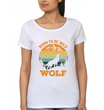 Load image into Gallery viewer, Wolf T-Shirt for Women-White-Ektarfa.online
