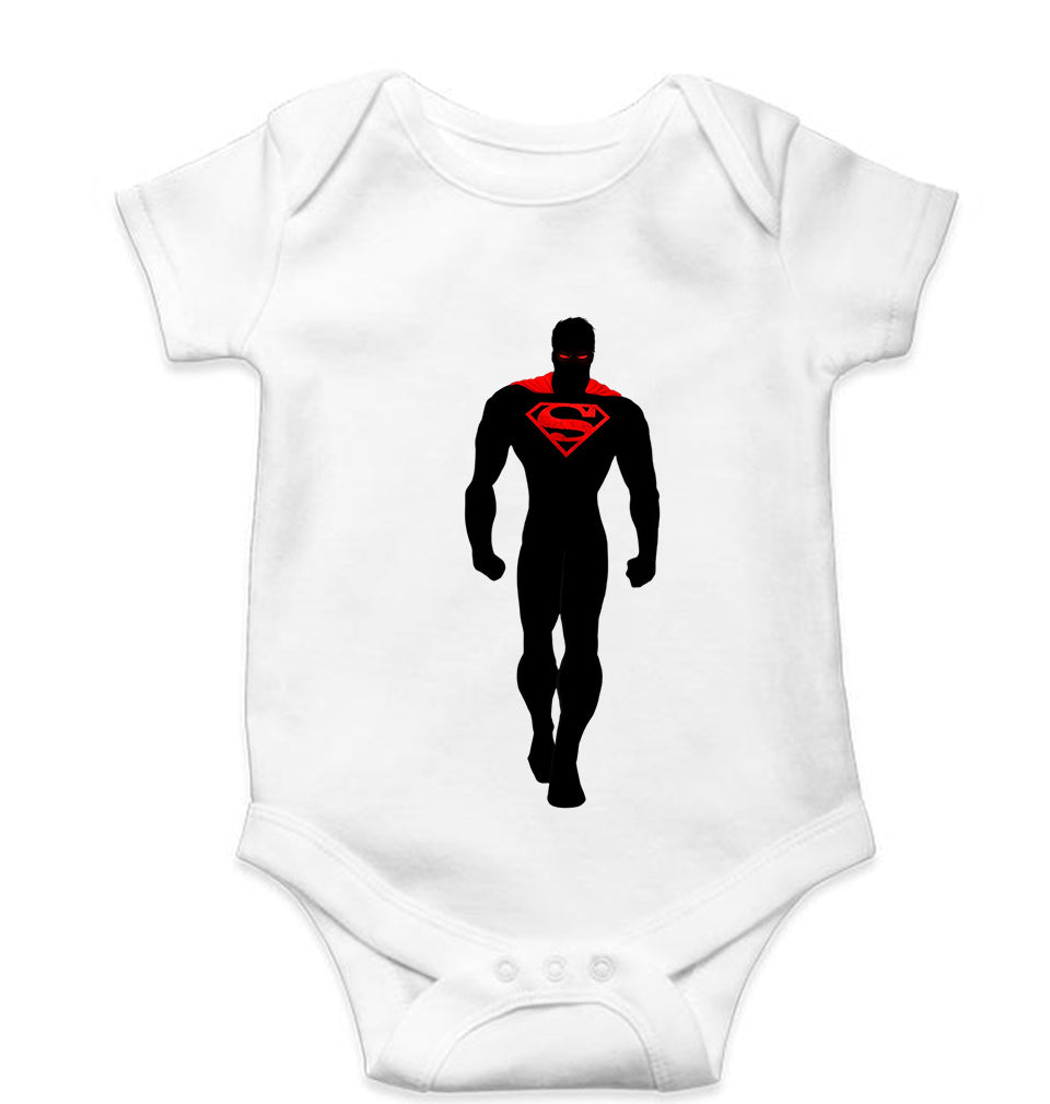 Superman Superhero Kids Romper For Baby Boy/Girl-0-5 Months(18 Inches)-White-Ektarfa.online