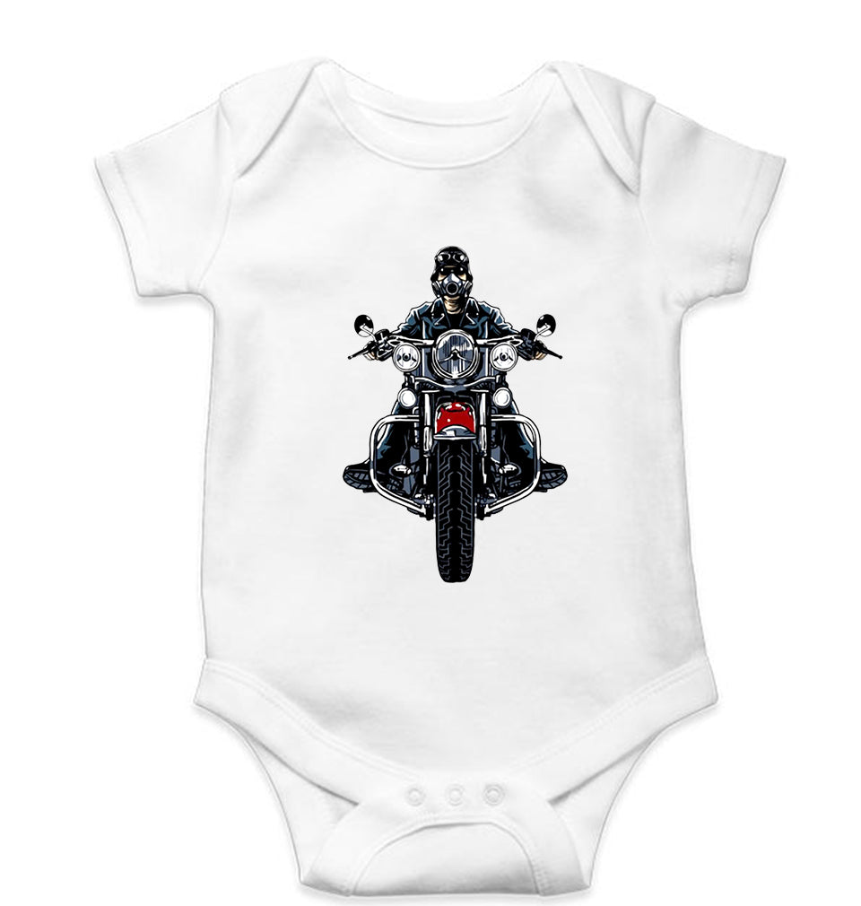 Biker Kids Romper For Baby Boy/Girl-White-Ektarfa.online