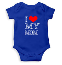 Load image into Gallery viewer, I Love My Mom Kids Romper For Baby Boy/Girl-0-5 Months(18 Inches)-Royal Blue-Ektarfa.online
