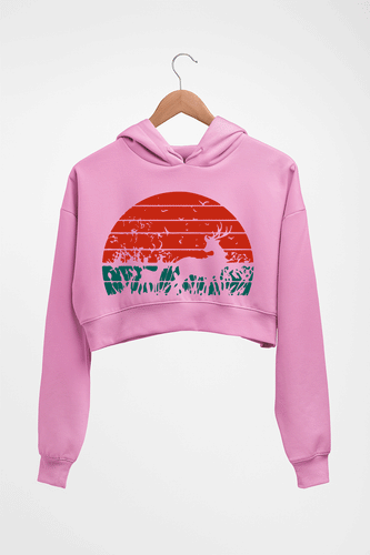 Deer Crop HOODIE FOR WOMEN-Light Baby Pink-Ektarfa.online