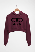Load image into Gallery viewer, Audi Crop HOODIE FOR WOMEN-Maroon-Ektarfa.online
