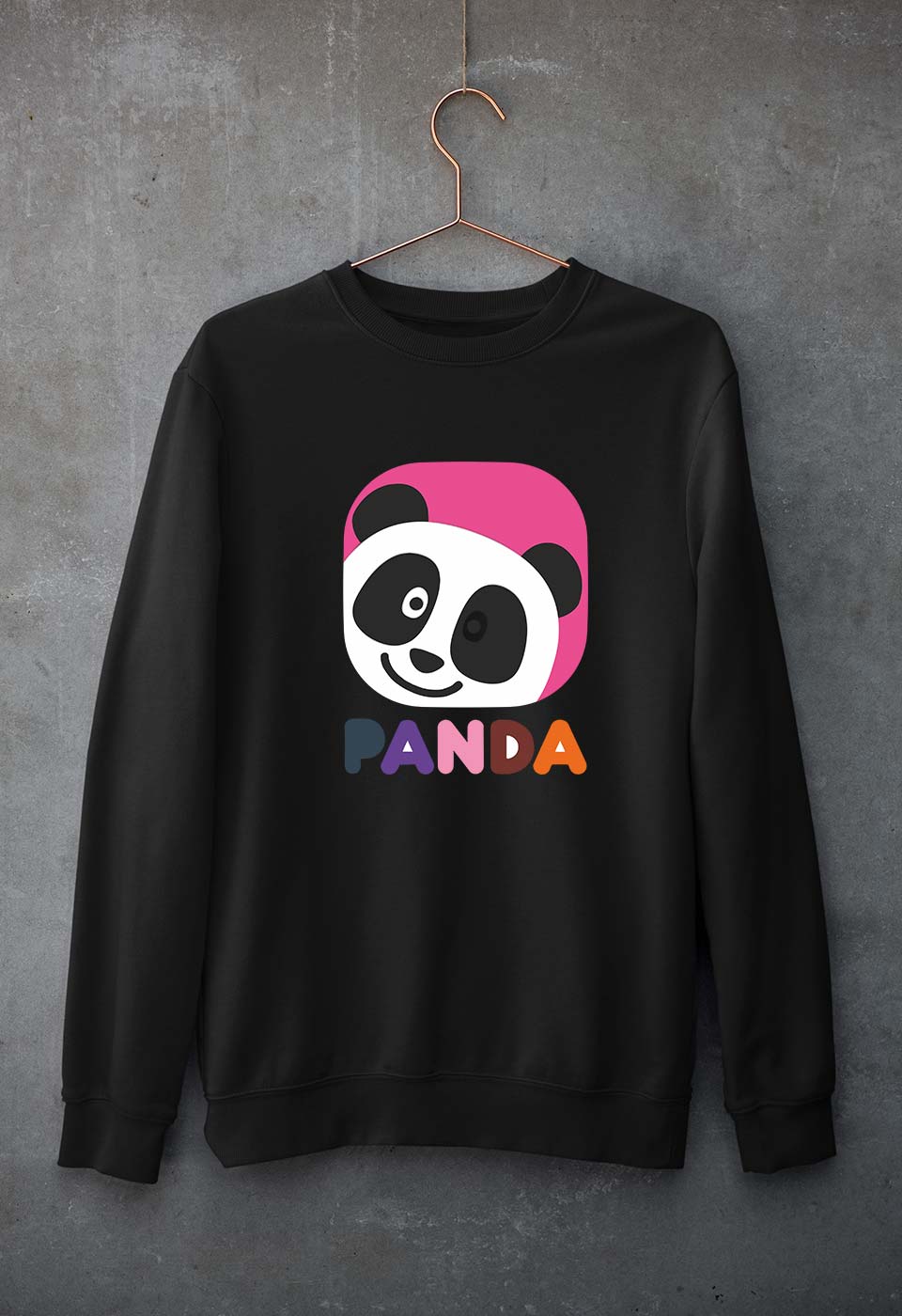Panda Unisex Sweatshirt for Men/Women-Black-Ektarfa.online
