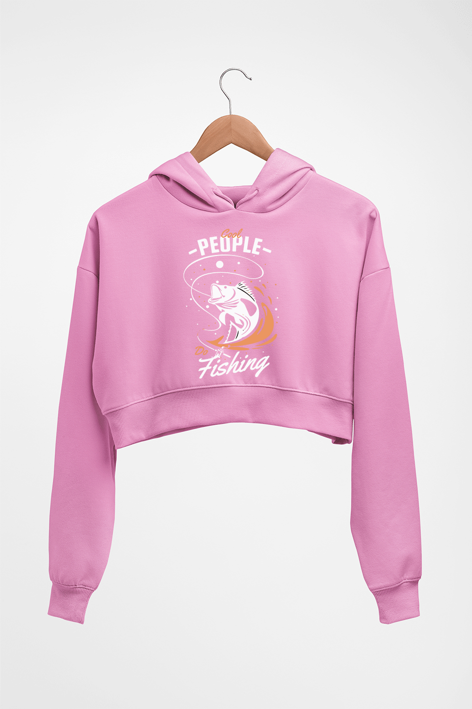 Fishing Crop HOODIE FOR WOMEN-Light Baby Pink-Ektarfa.online