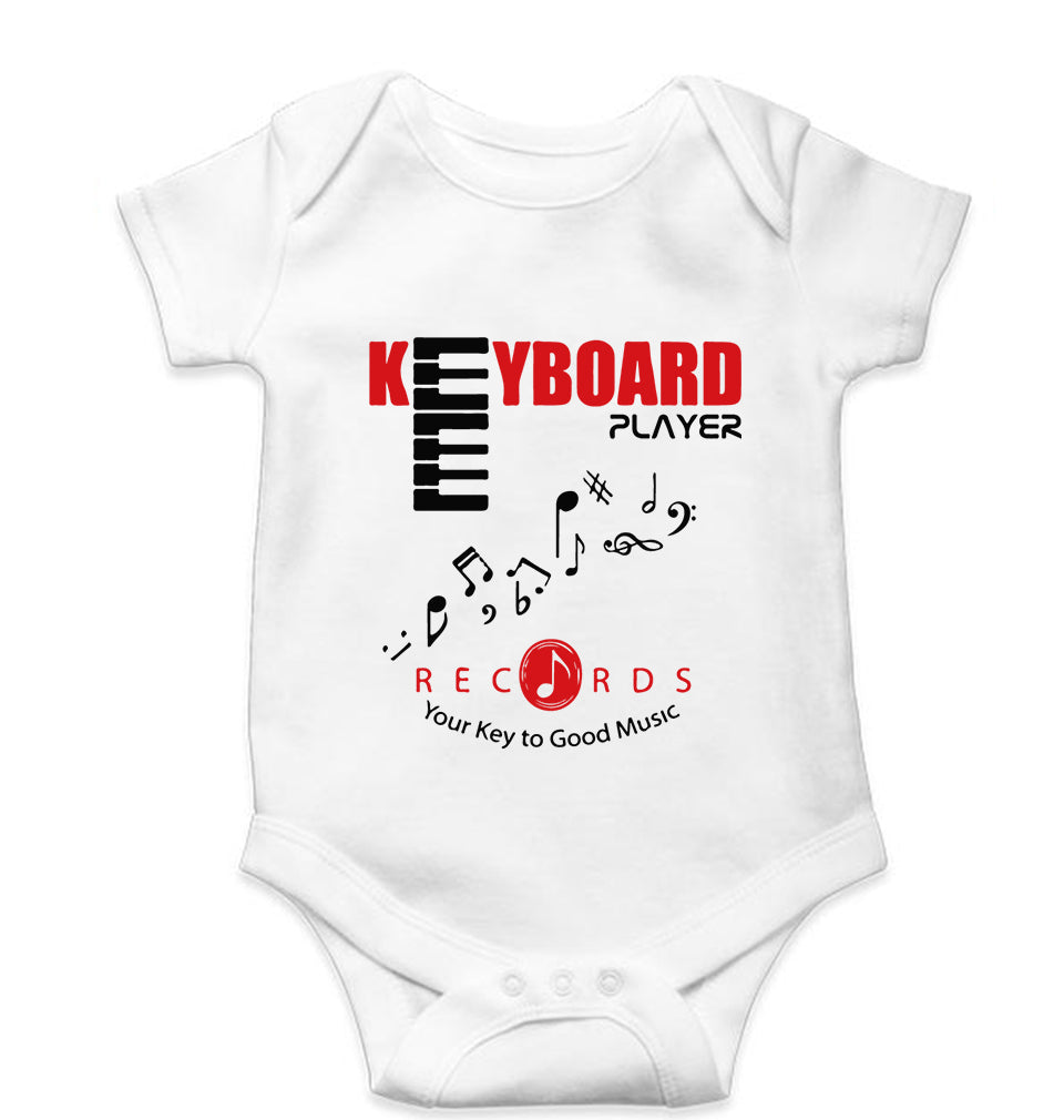 Piano Keyboard Kids Romper For Baby Boy/Girl-White-Ektarfa.online